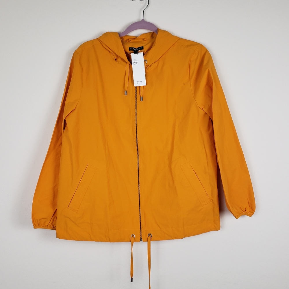 NWT Eileen Fisher windbreaker hooded zip jacket PL